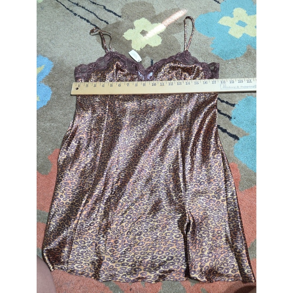 VICTORIA'S SECRET Vintage Nightgown Large Lace‎ Cheetah lace Y2K 90S slip NWT 99 - Picture 6 of 7